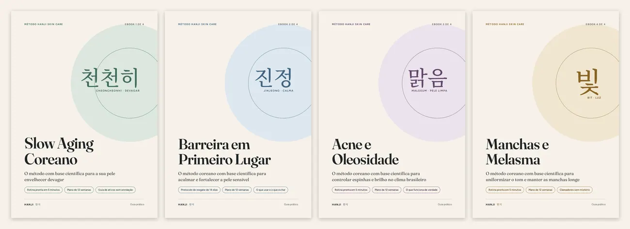 Os 4 ebooks do Método Hanji